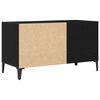 vidaXL Meuble à vinyles Chêne noir 84,5 x 38 x 48 cm Bois d'ingénierie