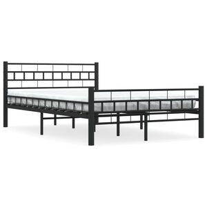 vidaXL Cadre de lit sans matelas noir acier 140x200 cm