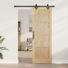 vidaXL Porte coulissante ORKDAL Marron 73,5 x 211 cm Pin massif
