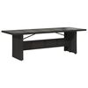 vidaXL Ensemble de bistro de jardin 11 pcs coussins noir poly rotin