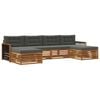 vidaXL Ensembles de canap&eacute;s avec coussin 6 pcs Bois d'Acacia Massif