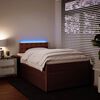 vidaXL Sommier &agrave; lattes de lit avec matelas rose 120x190 cm velours