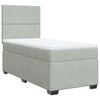 vidaXL Sommier &agrave; lattes de lit et matelas Gris clair 90x190 cm Velours
