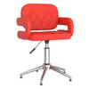 vidaXL Chaises pivotantes &agrave; manger lot de 2 rouge similicuir