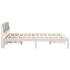 vidaXL Cadre de lit avec t&ecirc;te de lit Blanc 120 x 190 cm Pin massif