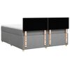vidaXL Sommier &agrave; lattes de lit avec matelas Gris clair 180x200cm Tissu