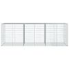 vidaXL Panier gabion avec couvercle 300x100x100 cm fer galvanis&eacute;