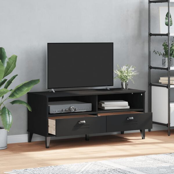 vidaXL Meuble TV VIKEN noir bois d'ing&eacute;nierie
