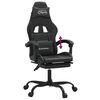 vidaXL Chaise de jeu avec repose-pied Noir Similicuir