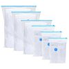 vidaXL Sacs de rangement 50 pc Transparent et Bleu 100 x 80 cm