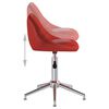 vidaXL Chaises pivotantes &agrave; manger lot de 2 bordeaux similicuir