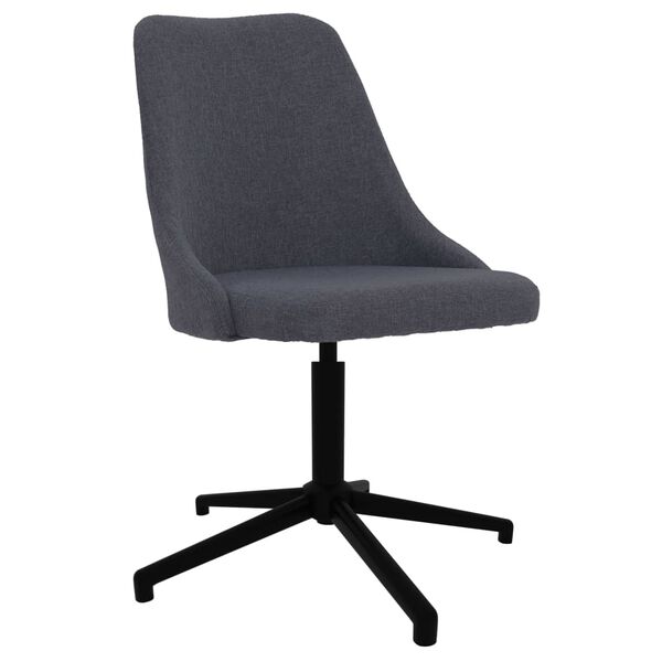 vidaXL Chaises pivotantes &agrave; manger lot de 6 gris fonc&eacute; tissu