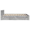 vidaXL Cadre de lit et t&ecirc;te de lit sans matelas gris b&eacute;ton 140x190 cm