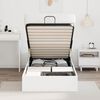 vidaXL Cadre de lit ottoman avec stockage Blanc 193 x 120 x 25 cm