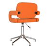 vidaXL Chaise pivotante de salle &agrave; manger Orange Similicuir
