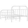 vidaXL Cadre de lit m&eacute;tal sans matelas et pied de lit blanc 120x190 cm