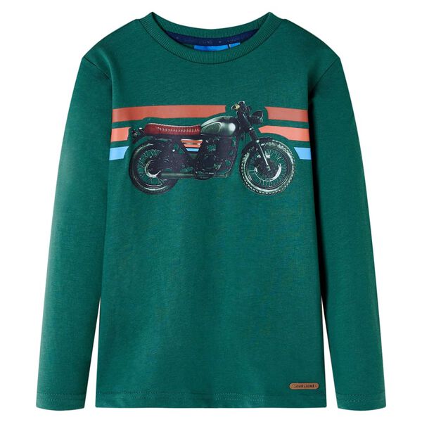 T-shirt enfants &agrave; manches longues vert 128