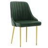 vidaXL Chaises &agrave; manger lot de 2 vert fonc&eacute; velours