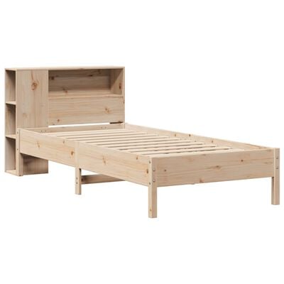 vidaXL Lit bibliothèque sans matelas 90x190 cm bois de pin massif