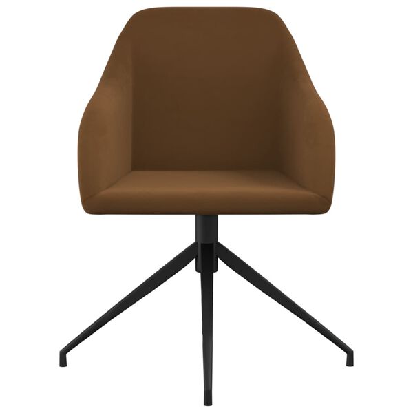 vidaXL Chaises &agrave; manger lot de 2 Marron Velours