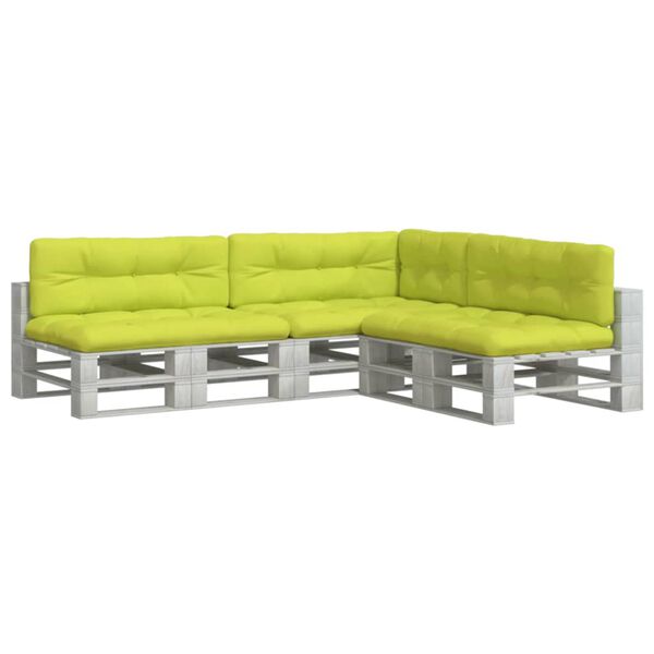 vidaXL Coussins de palette lot de 7 vert vif tissu