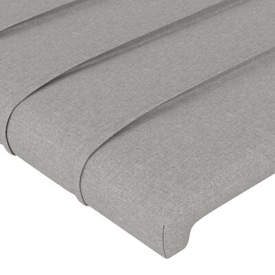 vidaXL Sommier à lattes de lit avec matelas Gris clair 200x200cm Tissu