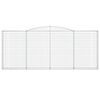 vidaXL Paniers &agrave; gabions arqu&eacute;s 7 pcs 400x30x160/180 cm Fer galvanis&eacute;