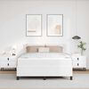vidaXL Cadre de lit avec matelas Blanc 140 x 200 cm tissu