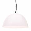 vidaXL Lampe suspendue industrielle vintage 25 W Blanc Rond 41 cm E27
