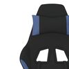 vidaXL Chaise de jeu Noir et bleu Tissu