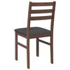 vidaXL Chaises à manger coussins 2 pcs marron bois massif caoutchouc