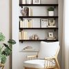 vidaXL &Eacute;tag&egrave;re murale marron fonc&eacute; 100x20x4cm bois ch&ecirc;ne massif trait&eacute;