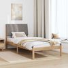 vidaXL Cadre de lit avec t&ecirc;te de lit Marron 90 x 200 cm Pin massif