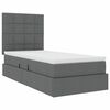 vidaXL Lit avec rangement et matelas Gris fonc&eacute; 90 x 200 cm Polyester