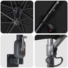 vidaXL Parasol de jardin Noir 248,5 x 247,5 x 160 cm