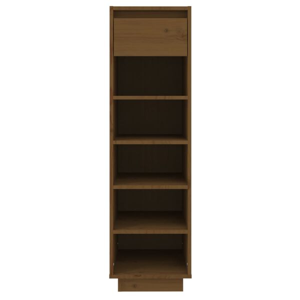 vidaXL Armoire &agrave; chaussures marron miel 30x34x105cm bois de pin massif