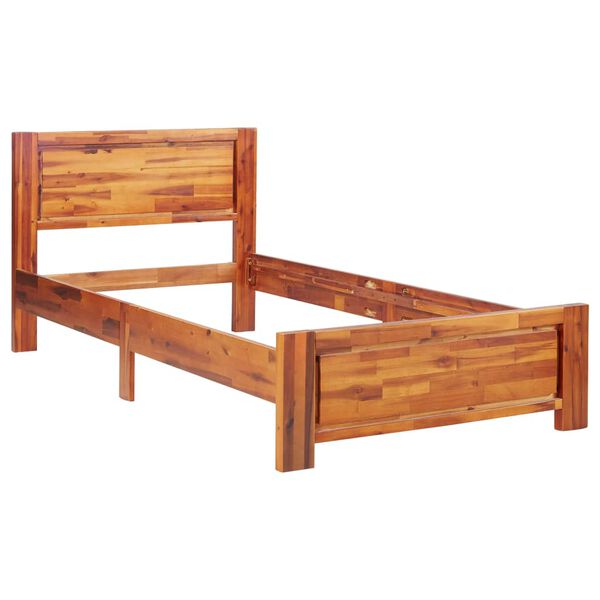 vidaXL Cadre de lit Bois d'acacia massif 90x200 cm