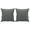 vidaXL Ensemble de canapés 2 pcs coussins gris foncé tissu