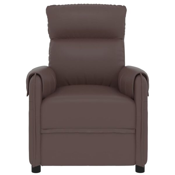 vidaXL Fauteuil de massage Marron Similicuir