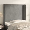 vidaXL T&ecirc;te de lit avec oreilles Gris clair 83x16x118/128 cm Velours