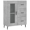 vidaXL Buffet haut Gris b&eacute;ton 69,5x34x180 cm Bois d'ing&eacute;nierie