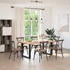 vidaXL Pieds de table &agrave; manger en U 2 pi&egrave;ces Noir 90 x (72-73) cm Acier