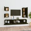 vidaXL Ensemble de meuble TV 5 pcs Noir Bois d'ing&eacute;nierie