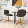 vidaXL Chaises pivotantes &agrave; manger lot de 2 Gris fonc&eacute; Velours