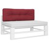 vidaXL Coussin de palette rouge bordeaux 120x40x12 cm tissu
