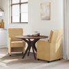 vidaXL Chaises de Salle &agrave; Manger avec Roues 2 pcs Marron Velours