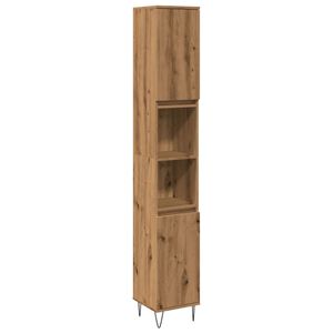 vidaXL Armoire de salle de bain ch&ecirc;ne artisanal 30x30x190 cm