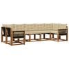 vidaXL Ensemble de canap&eacute;s d'ext&eacute;rieur 7 pcs Naturel et Beige