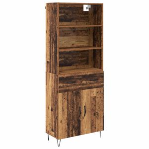 vidaXL Haut Armoire avec tiroir 2 pcs Bois ancien Bois d'ing&eacute;nierie