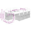 vidaXL Ensemble &agrave; manger de jardin et coussins 9 pcs m&eacute;lange beige